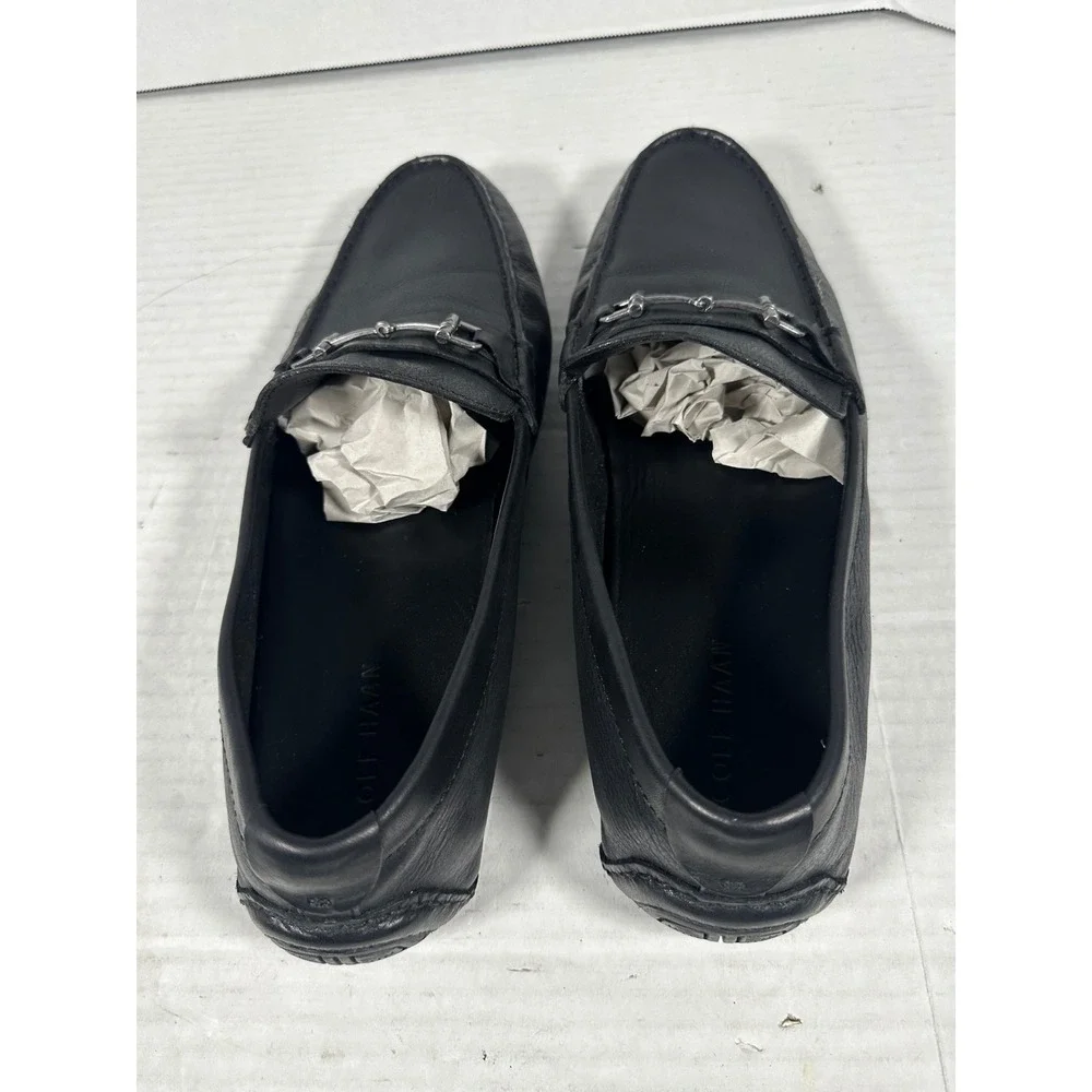 Cole Haan Somerset Driver‎ Mens 12 M Black Leather Bit Loafers C25980 Slip On